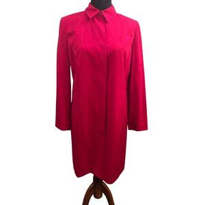 Loft Wool Women's Red Long Jacket Size 10P